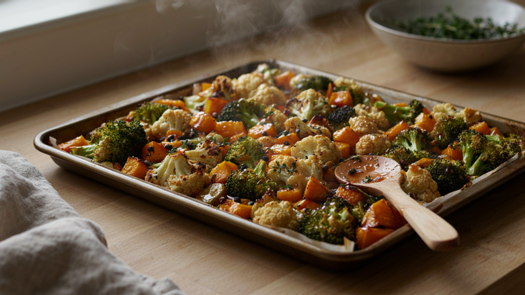 Hot Honey Roasted Vegetables