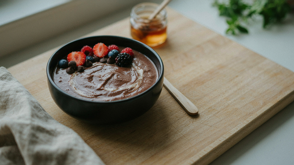 No-Bake Cottage Cheese Chocolate Bowl