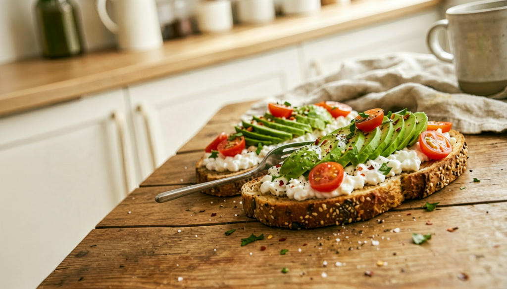 Savory Cottage Cheese Toast