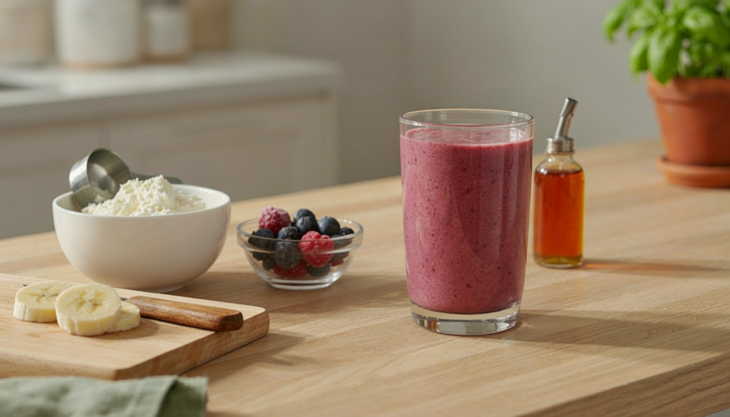Creamy Cottage Cheese Berry Smoothie